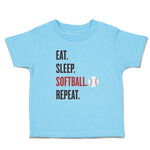Cute Toddler Clothes Eat. Sleep. Softball. Repeat. Sports Ball Toddler Shirt