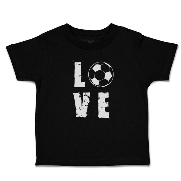 Cute Toddler Clothes Love Football Sports Ball Silhouette Toddler Shirt Cotton