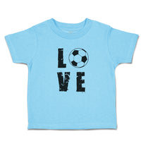 Cute Toddler Clothes Love Football Sports Ball Silhouette Toddler Shirt Cotton