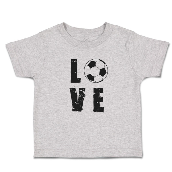 Cute Toddler Clothes Love Football Sports Ball Silhouette Toddler Shirt Cotton