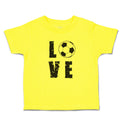 Cute Toddler Clothes Love Football Sports Ball Silhouette Toddler Shirt Cotton