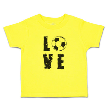 Cute Toddler Clothes Love Football Sports Ball Silhouette Toddler Shirt Cotton