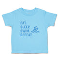 Cute Toddler Clothes Eat. Sleep. Swin. Repeat. Sports Swimmer Swimming Water