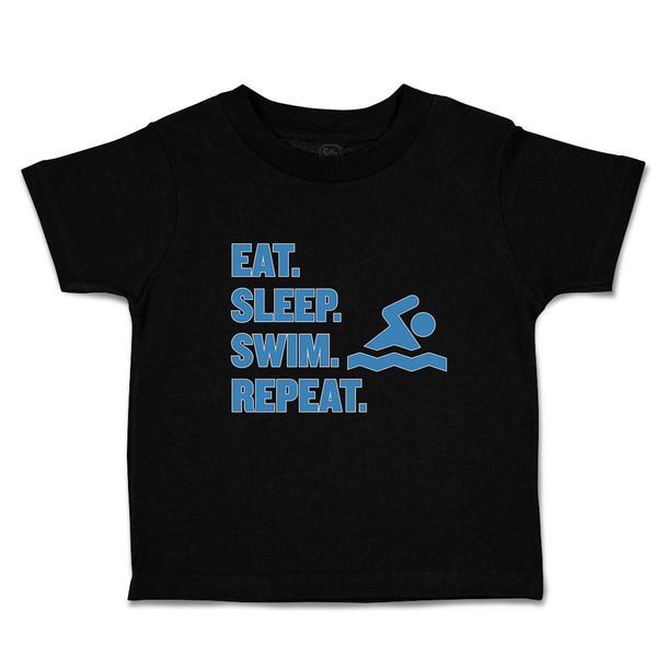 Cute Toddler Clothes Eat. Sleep. Swin. Repeat. Sports Swimmer Swimming Water