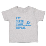 Cute Toddler Clothes Eat. Sleep. Swin. Repeat. Sports Swimmer Swimming Water