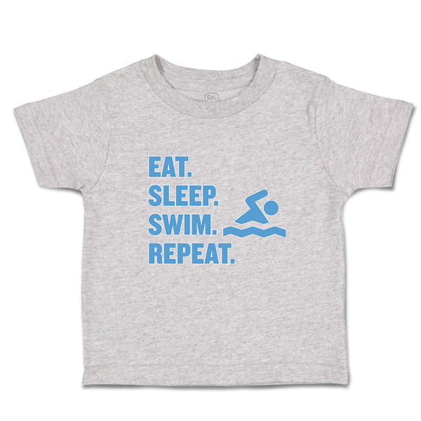 Cute Toddler Clothes Eat. Sleep. Swin. Repeat. Sports Swimmer Swimming Water