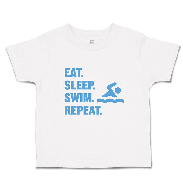 Cute Toddler Clothes Eat. Sleep. Swin. Repeat. Sports Swimmer Swimming Water