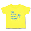 Cute Toddler Clothes Eat. Sleep. Swin. Repeat. Sports Swimmer Swimming Water