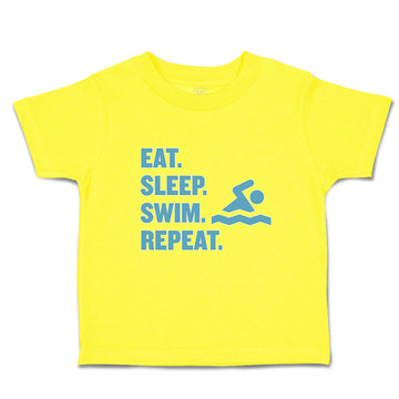 Cute Toddler Clothes Eat. Sleep. Swin. Repeat. Sports Swimmer Swimming Water