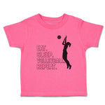 Toddler Girl Clothes Eat. Sleep. Volleyball. Repeat. Girl Basketball Cotton