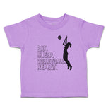 Toddler Girl Clothes Eat. Sleep. Volleyball. Repeat. Girl Basketball Cotton