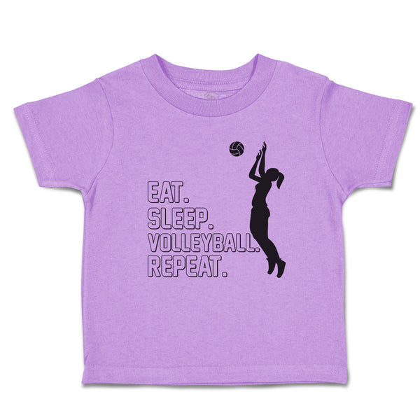 Toddler Girl Clothes Eat. Sleep. Volleyball. Repeat. Girl Basketball Cotton