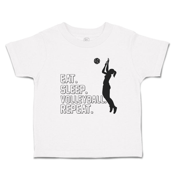 Toddler Girl Clothes Eat. Sleep. Volleyball. Repeat. Girl Basketball Cotton