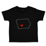 Toddler Clothes Iowa Heart Love States Toddler Shirt Baby Clothes Cotton