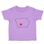 Toddler Clothes Iowa Heart Love States Toddler Shirt Baby Clothes Cotton