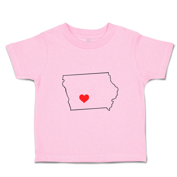 Toddler Clothes Iowa Heart Love States Toddler Shirt Baby Clothes Cotton