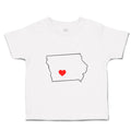 Toddler Clothes Iowa Heart Love States Toddler Shirt Baby Clothes Cotton