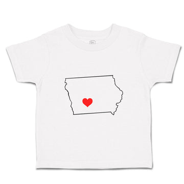 Toddler Clothes Iowa Heart Love States Toddler Shirt Baby Clothes Cotton