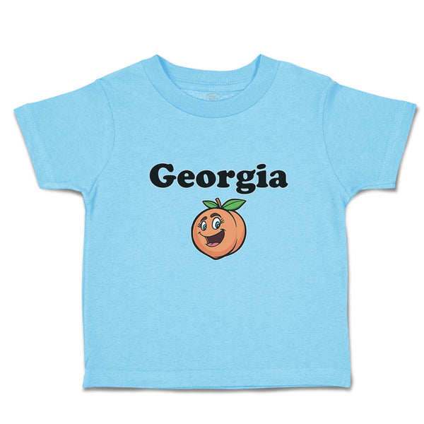 Toddler Clothes Georgia Country Name with Pumpkin Funny Face Toddler Shirt