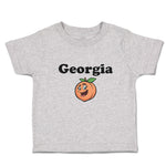 Toddler Clothes Georgia Country Name with Pumpkin Funny Face Toddler Shirt