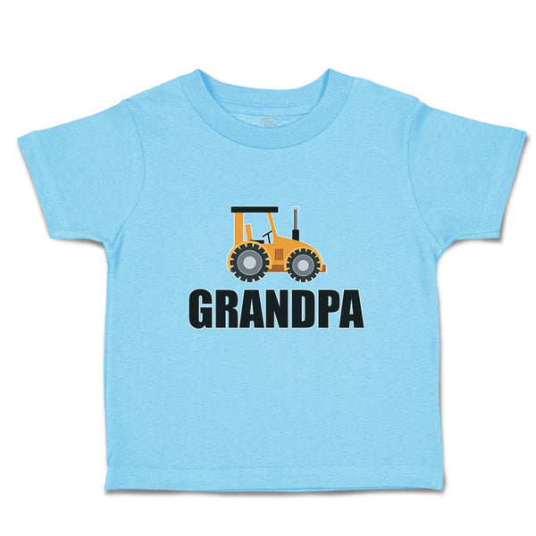 Toddler Clothes Grandpa's Vehicle Tractor with Wheel Toddler Shirt Cotton