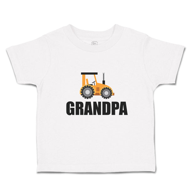 Toddler Clothes Grandpa's Vehicle Tractor with Wheel Toddler Shirt Cotton