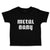 Toddler Clothes Metal Baby Text Silhouette Funny Toddler Shirt Cotton