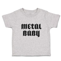 Toddler Clothes Metal Baby Text Silhouette Funny Toddler Shirt Cotton