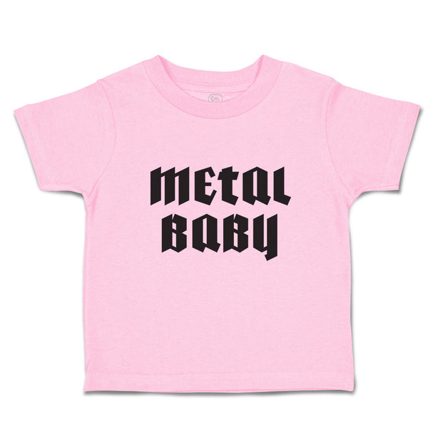 Toddler Clothes Metal Baby Text Silhouette Funny Toddler Shirt Cotton