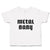 Toddler Clothes Metal Baby Text Silhouette Funny Toddler Shirt Cotton