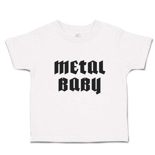 Toddler Clothes Metal Baby Text Silhouette Funny Toddler Shirt Cotton