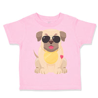 Toddler Clothes Pug with A Hat Dog Lover Pet Toddler Shirt Baby Clothes Cotton