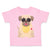 Toddler Clothes Pug with A Hat Dog Lover Pet Toddler Shirt Baby Clothes Cotton