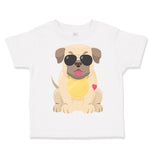 Toddler Clothes Pug with A Hat Dog Lover Pet Toddler Shirt Baby Clothes Cotton
