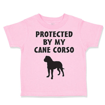 Toddler Clothes Protected by My Cane Corso Dog Lover Pet Toddler Shirt Cotton