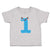 Toddler Clothes Numeric 1 Shows Birthday Sign with Funny Face Toddler Shirt