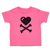 Toddler Girl Clothes Crossbone Hearth with Bow Toddler Shirt Baby Clothes Cotton