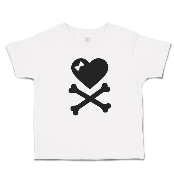 Toddler Girl Clothes Crossbone Hearth with Bow Toddler Shirt Baby Clothes Cotton