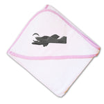 Baby Hooded Towel Low-Wing Airplane Embroidery Kids Bath Robe Cotton - Cute Rascals