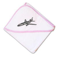 Baby Hooded Towel Kc-10 Aircraft Embroidery Kids Bath Robe Cotton - Cute Rascals