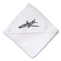 Baby Hooded Towel Kc-10 Aircraft Embroidery Kids Bath Robe Cotton