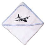 Baby Hooded Towel C-130 Aircraft Embroidery Kids Bath Robe Cotton - Cute Rascals