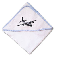 Baby Hooded Towel C-130 Aircraft Embroidery Kids Bath Robe Cotton - Cute Rascals