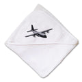 Baby Hooded Towel C-130 Aircraft Embroidery Kids Bath Robe Cotton