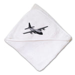 Baby Hooded Towel C-130 Aircraft Embroidery Kids Bath Robe Cotton - Cute Rascals