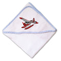 Baby Hooded Towel Pontoon Plane Embroidery Kids Bath Robe Cotton