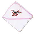 Baby Hooded Towel Pontoon Plane Embroidery Kids Bath Robe Cotton