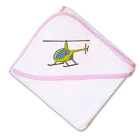 Baby Hooded Towel Sightseeing Helicopter Embroidery Kids Bath Robe Cotton - Cute Rascals