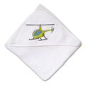 Baby Hooded Towel Sightseeing Helicopter Embroidery Kids Bath Robe Cotton