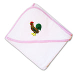 Baby Hooded Towel Rooster A Embroidery Kids Bath Robe Cotton - Cute Rascals